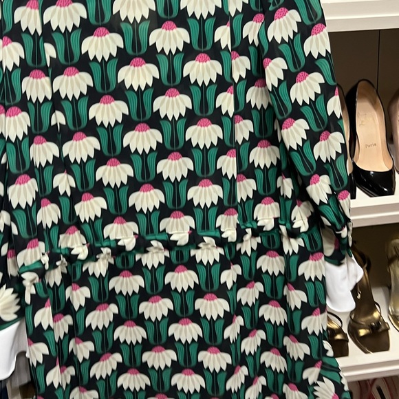 Anna Sui Green and White Floral Dress - Picture 5 of 6